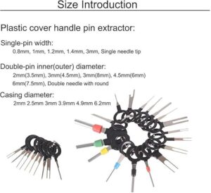 26Pcs Terminals Removal Tools for Car Auto Electrical Wiring Crimp Connector Pin Extractor Puller Repair Remover Key Tools Set for Most Connector Terminal-B096RLKQKP