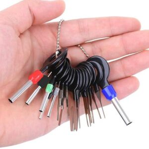 61N08OA99fL._AC_SX522_ 26Pcs Terminals Removal Tools for Car Auto Electrical Wiring Crimp Connector Pin Extractor Puller Repair Remover Key Tools Set for Most Connector Terminal-B096RLKQKP