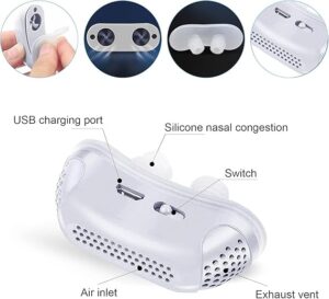 (Random Color) 3 in1 Recharge with Small fan Anti Snoring Devices, Anti-Snoring Solution, Electric Variable Snore Solution to Stop Snoring, Mini Sleep Aid for Blocked Nostrils-B0CSKSFWHQ