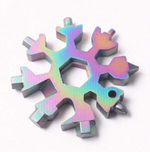 -18 in 1 Multifunctional Stainless Steel Portable Snowflake Screwdriver Bottle Opener for Daily Travel Camping Adventure-B091BNTGWN