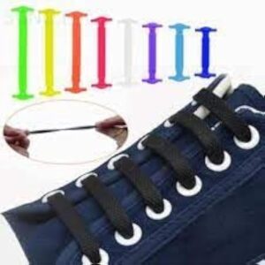 14pcs/Lot Shoes Accessories Elastic Silicone Shoelaces Elastic Shoelace Creative Lazy Silicone Laces No Tie Rubber Lace (Black)-B0CHMTW3PX