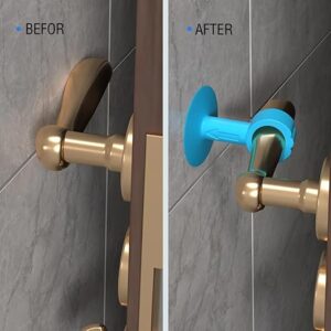 [2Pce – 6 * 3CM – 16Grams – Random Color ] Soft Silicone Door Stopper Anti-damage Wall Protector Suction Cup Door Handle Bumper Mute Protect Walls Glass Durable,-B0D3Y64FC6