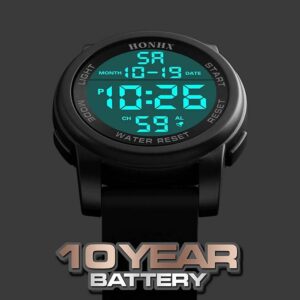 [ 1pcs ] 50m Waterproof Mens Led Watch Multifunction Sport Women Outdoor Electronic Watch Minimalist Fashion Ultra Thin Watches Fashion(White BG)-B0D4KK9ZYL