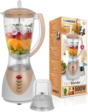 JAMAKY High Performance Power Blender 2 IN 1, 600W - 400ML Grinding Cup with 1.5L Plastic Cup 40 * 18 * 18CM-B0DGNJJ8QX