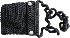 18x16 CM Mobile Handmade Crochet Crossbody Bag -B0DLV3WXGM