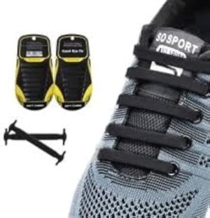 14pcs/Lot Shoes Accessories Elastic Silicone Shoelaces Elastic Shoelace Creative Lazy Silicone Laces No Tie Rubber Lace (Black)-B0CHMTW3PX