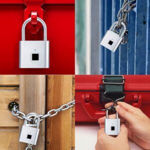 Smart Fingerprint Padlock Waterproof USB Rechargeable Fingerprint Lock Anti-Theft Security Lock for Luggage Door Cabinet-B08YNRVSYQ