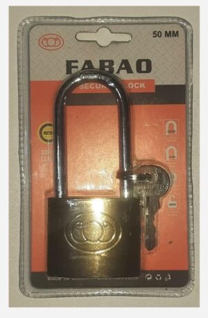 50mm Heavy Duty Security Lock With Keys - long neck Locks-B0BFLXJ88W