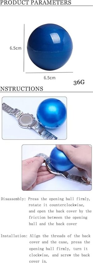 Practical Rubber Screwing Ball Type Watch Back Case Opener Tool Accessory for Watchmaker Watch Wristwatch Repair Accessory-B0BY9MS9D7