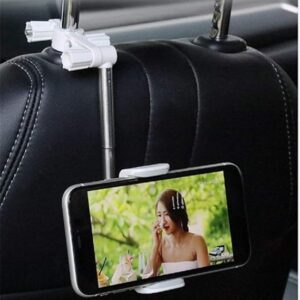 Pukdaswr 360° Rearview Mirror Phone Holder, Universal Car Phone Holder Mount, Car Rearview Mirror Mount Phone and GPS Holder, for 4.0-6.1 inch Mobile Phones (White, 1PC)-B092D3N9RN