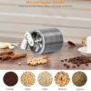 2 Inch Hand Crank Grinder, Portable Grinder with Clear Top Cover, 4 Layers Silver Grinder with Handle-B0DM98JQML