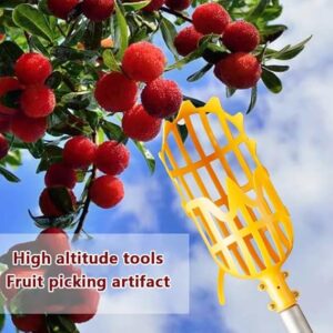 Fruit Picker Tool, Portable Fruit Picker Catcher Garden Fruits Picker Lightweight Adjustable Fruit Picker (Including Head Only) Yellow Brand: Generic