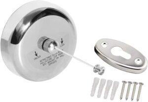 Stainless Steel Retractable Clothesline Clothes Dryer with 2.8 Meters adjustable Nylon Line, Polished Stainless Steel Finish-B091D6X131