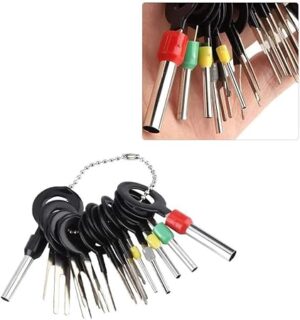 Wire Terminal Removal Tool for Car Wiring Connector Pin Extractor Puller Tools (11 Pcs)-B0CLHL42TX