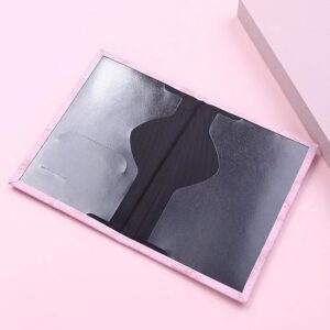 Light Blue Travel Passport ID Card Cover Holder Case Faux Leather Color May Little Different-B0DCB2N3XZ