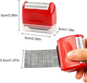 1Pcs - Identity Protection Roller Stamps - Designed for ID Anti-Theft, Privacy and Confidential Security Protection - Messy Code Wide Roller Stamp (Random Color) - B0C415661B