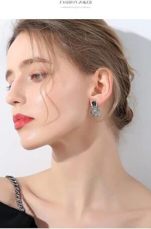 1pair Earrings 2020 Big Geometric Round Earrings For Women Hanging Dangle Earrings -B0DLTJP4T7