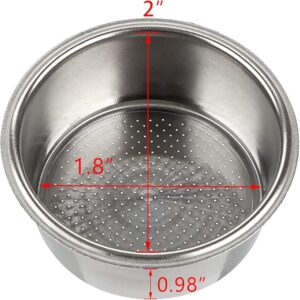 51mm Double Shot stainless steel unpressured basket for coffee machines Non-Pressed Filter Basket-B0DFS5VJ2T