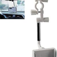 Pukdaswr 360° Rearview Mirror Phone Holder, Universal Car Phone Holder Mount, Car Rearview Mirror Mount Phone and GPS Holder, for 4.0-6.1 inch Mobile Phones (White, 1PC)-B092D3N9RN
