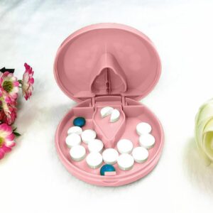[1Pcs - Random Color ] 1PC Medicine Pill Holder Tablet Cutter Splitter Pill Case Mini Useful - B0DLVH4X2H