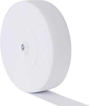 Clothes Elastic Rubber - 2.0 cm Width 5m Long Elastic clothing tape 2 cm wide 5 meter roll white-B0D5ZDV16J