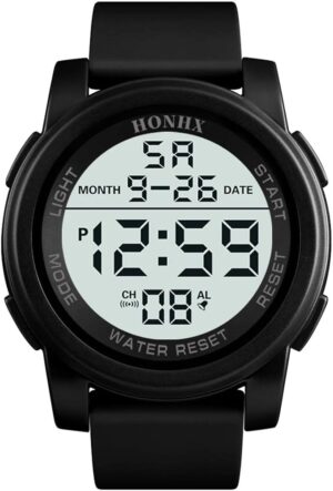 [ 1pcs ] 50m Waterproof Mens Led Watch Multifunction Sport Women Outdoor Electronic Watch Minimalist Fashion Ultra Thin Watches Fashion(White BG)-B0D4KK9ZYL