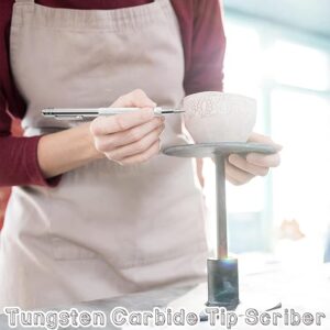 [ 2 Pcs-12.8Cm +12 Pin] Diamond Scribing Pen Tungsten Carbide Tip Carbide Engraving Pen Tungsten Carbide Nib Stylus Pen For Glass Ceramic Metal Hand Too-B0CN3W6236