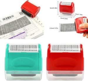 1Pcs - Identity Protection Roller Stamps - Designed for ID Anti-Theft, Privacy and Confidential Security Protection - Messy Code Wide Roller Stamp (Random Color) - B0C415661B