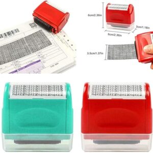 1Pcs - Identity Protection Roller Stamps - Designed for ID Anti-Theft, Privacy and Confidential Security Protection - Messy Code Wide Roller Stamp (Random Color) - B0C415661B