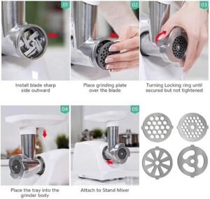 [1Pcs] Food Grinding Blade Stainless Steel Grinding Blade Replacement Meat Grinder Plate Disc for Mincer Machine [ With ear 5.8cm - without ear 5.4cm]B0CJRBVYK6