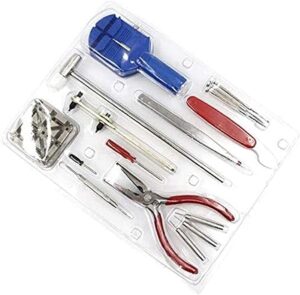 -Watch Repair Tool Set - Back Remover Fix Spring Bar Remover Tweezer, 16 Pieces-B09842GFQL