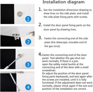 【Set of 2】120N/22.5lb /10kg Gas Struts,Gas Springs,Lift Support,Gas Shocks,Lid Stay,Lid Support Soft Close,Safety Lift Struts Springs Shocks for Toy Box, Down Stay,-B0CGNH885Y