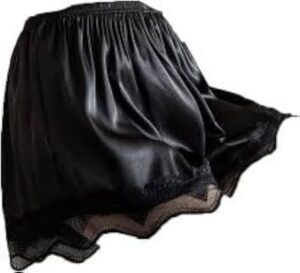 (1PC) [XL size, suitable for weight (80-90KG)] Elegant Lace Satin Safety Short Pants Women Home Sleeping Shorts Seamless Underwear Female Safe Boxer Shorts Lingerie