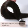 HAIRCUBE Clip in Hair Extension Natural Black to brown Full Straight Hair Extension Ins for Women Synthetic Heat Resistant 24 Inch-B09BN2HYJT
