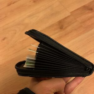 [ Blue ] Women Men Wallet Thin Leather RFID Blocking Zipper Wallet ID Credit Card Holder Name Cards Case Pocket Organizer Money Coin Bag-B0BXFSSGTL