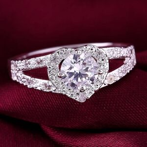 925 sterling silver heart-shaped 925 sterling silver ring from Mai Souq-Store, size US 7 (diameter): 17.3mm/0.68 inch (approx.), metal-B0DLHKJKYN