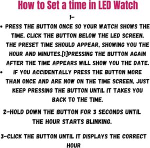 Digital Watch Kids Led Sports Watch Digital Clock (Orange)-B0DN7YVNMT