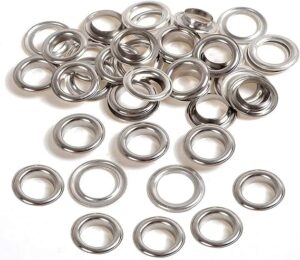 100 Sets Metal Eyelet Grommet Ring Kit for Garment Canvas Sewing Accessories Silver - (Dia. 3mm) Brand: Generic-B0C2HTTNWD