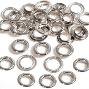 100 Sets Metal Eyelet Grommet Ring Kit for Garment Canvas Sewing Accessories Silver - (Dia. 3mm) Brand: Generic-B0C2HTTNWD