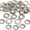 MySouq-Store - 100 Sets Metal Eyelet Grommet Ring Kit for Garment Canvas Sewing Accessories Silver - (Dia. 6mm)-B0C2HW5S6Y