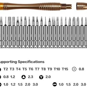 FREEWISE 25 in 1 Precision Screwdriver Set, DIY Mini Repair Tool Kit for PC, Glasses, Mobile Phone, Laptop, Watch, Drone with Leather Case-B0922XX7LN