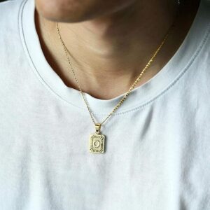 (F) Letter Gold Color Pendant Necklace for Men Women Cuban Chain Couple Charm Initial Necklace Choker Jewelry Collar-B0C1QDPB1N