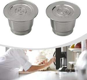 [1 Cpsuls Stainless ] For Reusable Coffee Capsule Stainless Steel Rich Crema Espresso Refillable Filters Pod Fit Inissia Pixie Essenza Mini (Mesh Mesh D053) Brand: Generic