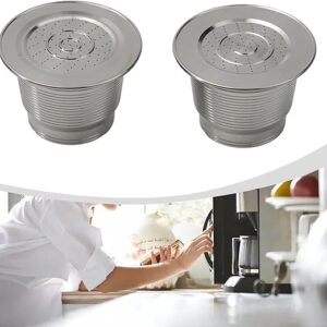 [1 Cpsuls Stainless ] For Reusable Coffee Capsule Stainless Steel Rich Crema Espresso Refillable Filters Pod Fit Inissia Pixie Essenza Mini (Mesh Mesh D053) Brand: Generic