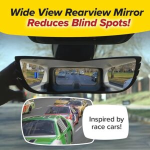 (1Pcs) Angel View Wide Angle Rearview Car Mirror,Black Convex Car Mirror Installs in Seconds and Fits Most Cars, SUVs & Trucks, For Gift ‎3.18 x 30.48 x 15.24 cm; 172.37 G