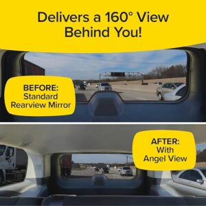 (1Pcs) Angel View Wide Angle Rearview Car Mirror,Black Convex Car Mirror Installs in Seconds and Fits Most Cars, SUVs & Trucks, For Gift ‎3.18 x 30.48 x 15.24 cm; 172.37 G