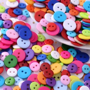 50pcs Small 8mm Resin Buttons Scrapbook 2-Holes buttons for clothing -B0DM2FP17F