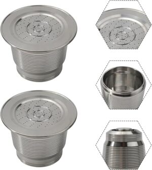 [1 Cpsuls Stainless ] For Reusable Coffee Capsule Stainless Steel Rich Crema Espresso Refillable Filters Pod Fit Inissia Pixie Essenza Mini (Mesh Mesh D053) Brand: Generic
