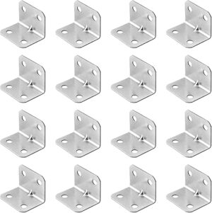 Set of 10 Reinforced Right Angle Brackets (23 x 23mm), 90 Degree Iron Angle Bracket - Bracket Joint Bracket, Durable Stability for Your Carpentry Projects