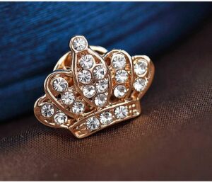 Fabulous Mini Crown Brooch For Women From Mai Souk Stour, Gold Color-B0DLHMQYCY